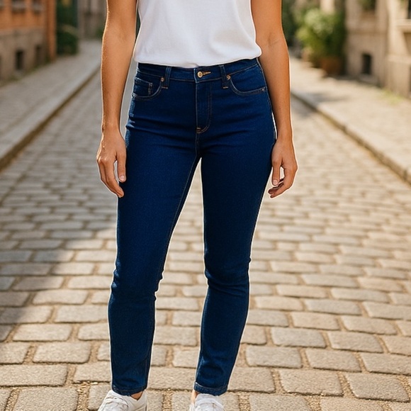Universal Thread Women’s 8 Blue Skinny High Rise Denim EUC - Picture 1 of 5